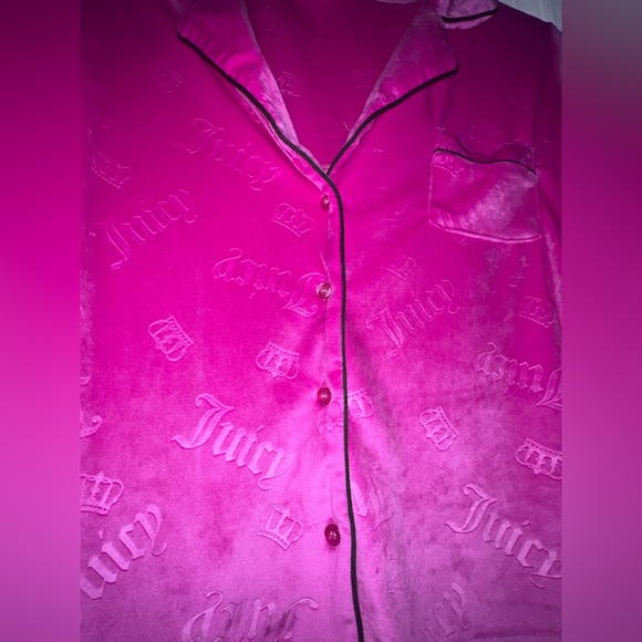 Juicy Couture raspberry velour 2Pc Pajama Set size XL - Picture 5 of 8